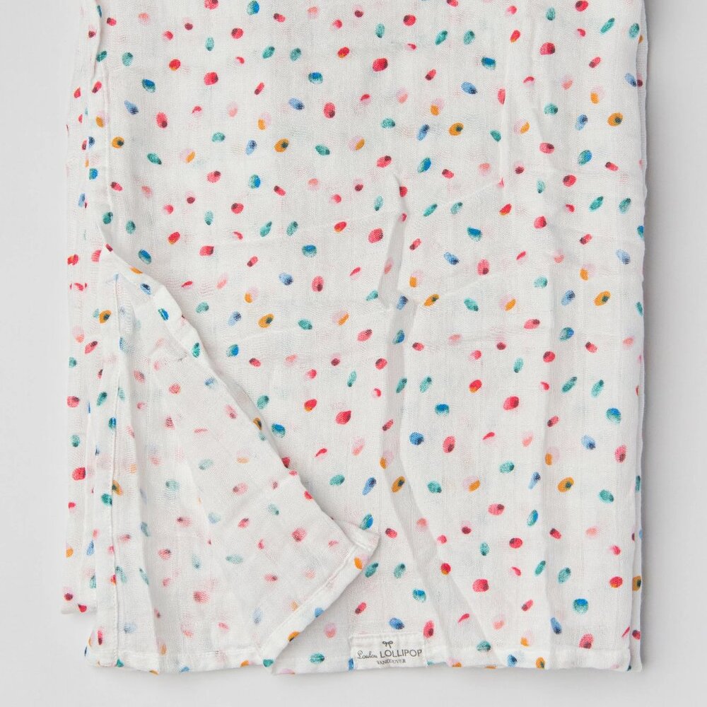 Loulou Lollipop Deluxe Muslin Swaddle Butterfly Dots